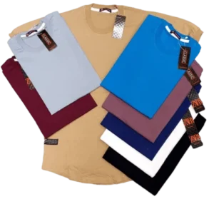 تیشرت ساده یقه مچ کش