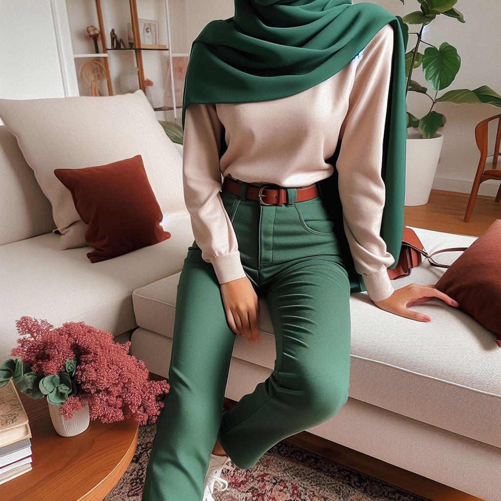 شلوار سبز با چی بپوشم 2