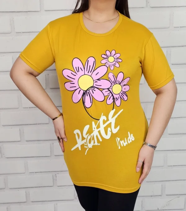 تیشرت زنانه طرح گل 3