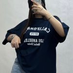 تیشرت باکسی زنانه طرح california عمده2
