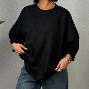 تیشرت باکسی ساده زنانه عمده