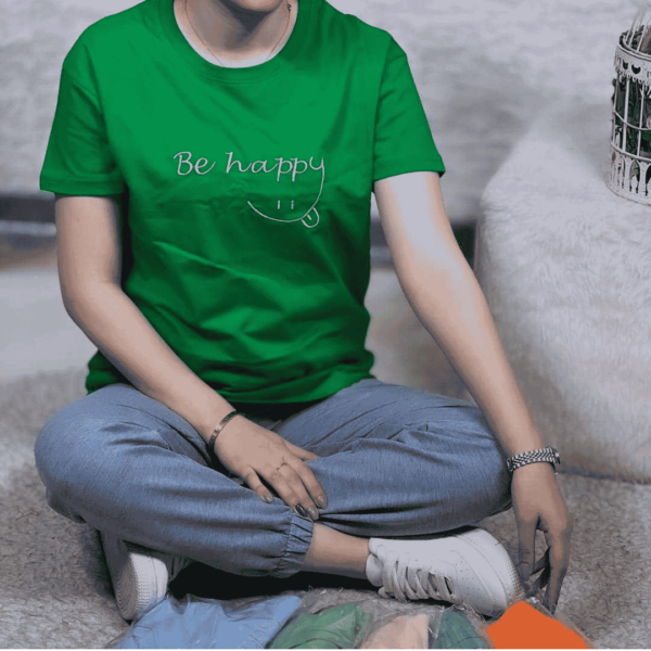 تیشرت زنانه طرح be happy عمده(12 تایی) 1