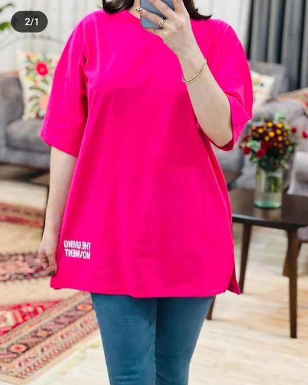 تیشرت لش زنانه طرح The Giving Movement عمده (1) 5