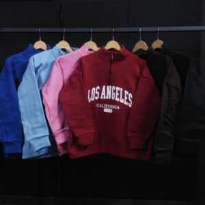 دورس نیم زیپ زنانه طرح losangeles عمده (6عددی)