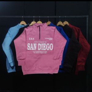 دورس نیم زیپ دخترانه طرح ساندیگو عمده(6 عددی)